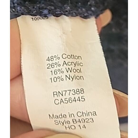 J. Crew Funnel Cowl Neck Wool Blend Sweater Sweatshirt Blue Women’s XS EUC - Picture 7 of 9